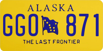 AK license plate GGO871