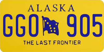 AK license plate GGO905