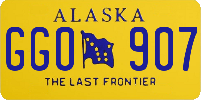 AK license plate GGO907