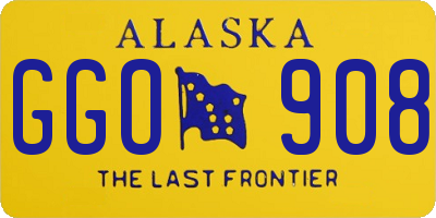 AK license plate GGO908