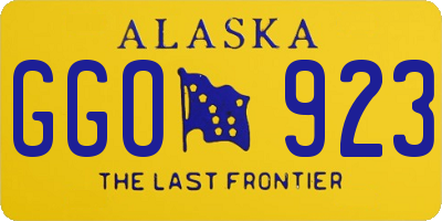 AK license plate GGO923