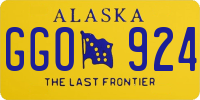 AK license plate GGO924