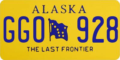 AK license plate GGO928