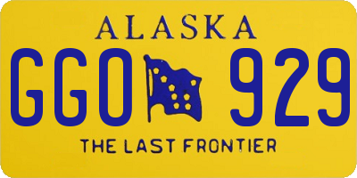 AK license plate GGO929