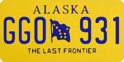 AK license plate GGO931
