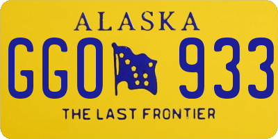 AK license plate GGO933