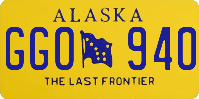 AK license plate GGO940