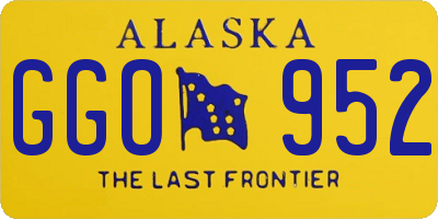 AK license plate GGO952