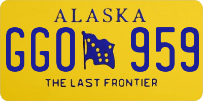 AK license plate GGO959