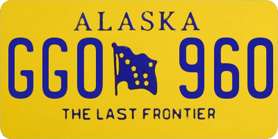 AK license plate GGO960