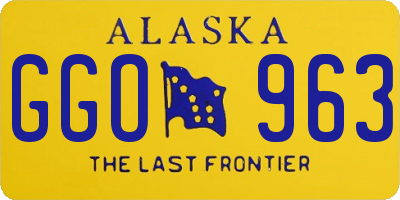 AK license plate GGO963