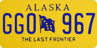 AK license plate GGO967