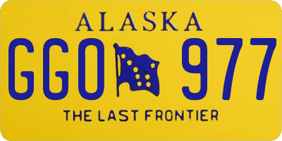 AK license plate GGO977