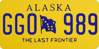 AK license plate GGO989