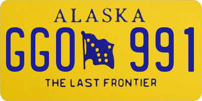 AK license plate GGO991