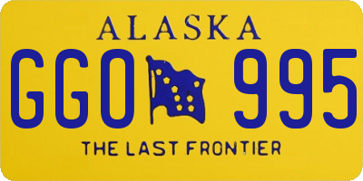 AK license plate GGO995