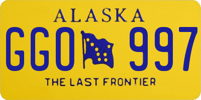 AK license plate GGO997