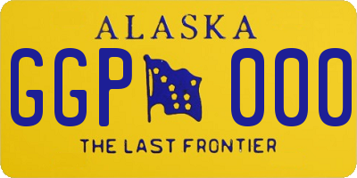 AK license plate GGP000