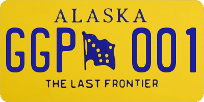 AK license plate GGP001