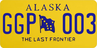 AK license plate GGP003