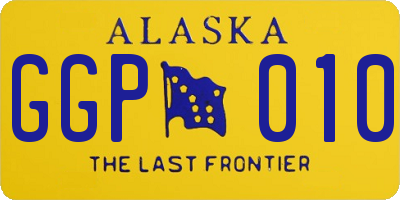 AK license plate GGP010
