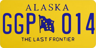 AK license plate GGP014