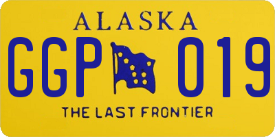 AK license plate GGP019