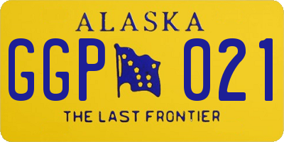 AK license plate GGP021