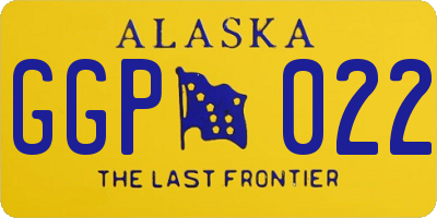AK license plate GGP022