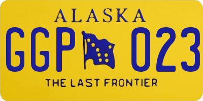 AK license plate GGP023