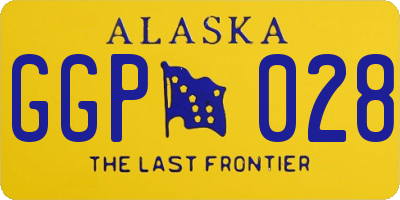 AK license plate GGP028