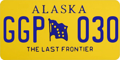AK license plate GGP030