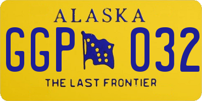 AK license plate GGP032