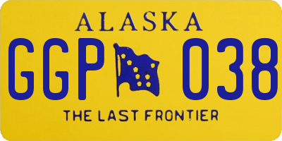 AK license plate GGP038