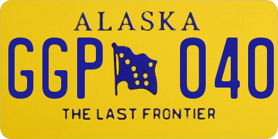 AK license plate GGP040
