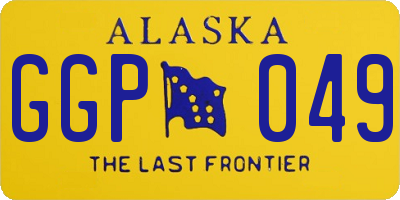 AK license plate GGP049