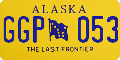 AK license plate GGP053
