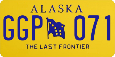 AK license plate GGP071