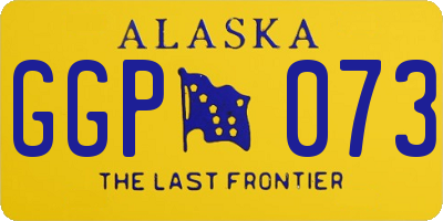 AK license plate GGP073