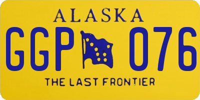 AK license plate GGP076