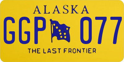 AK license plate GGP077