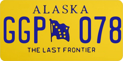 AK license plate GGP078
