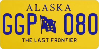 AK license plate GGP080