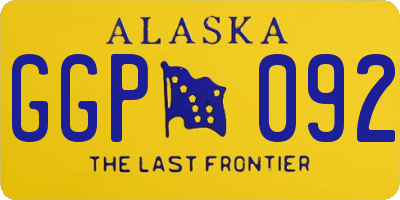 AK license plate GGP092