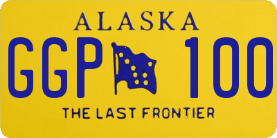 AK license plate GGP100