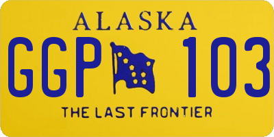 AK license plate GGP103