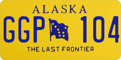 AK license plate GGP104