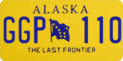 AK license plate GGP110