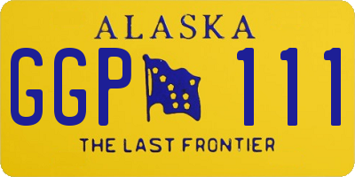 AK license plate GGP111