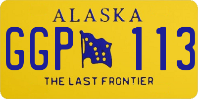 AK license plate GGP113